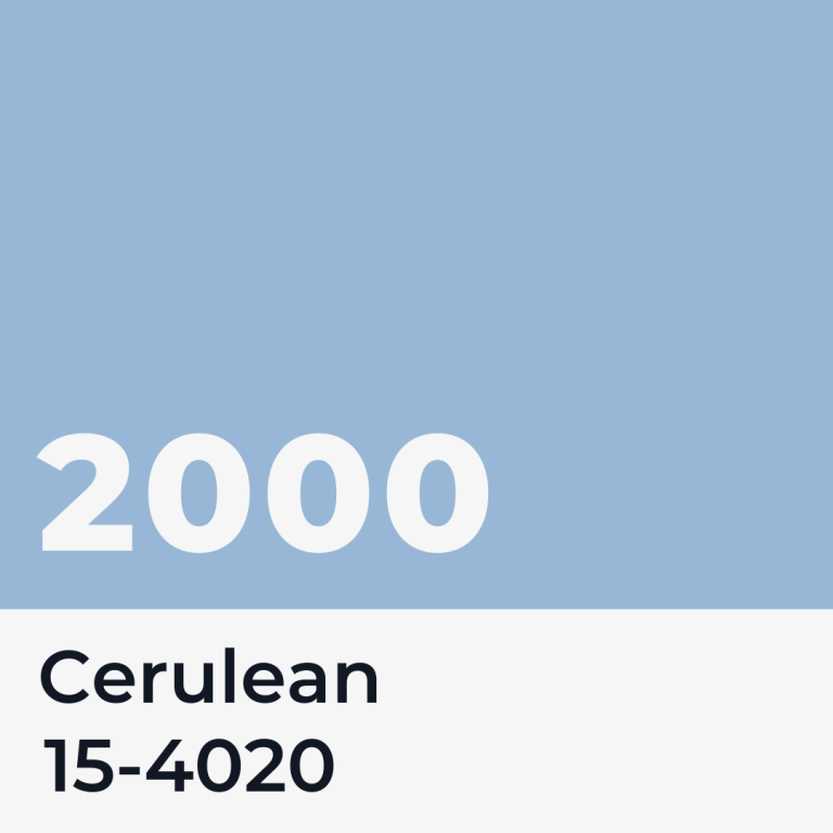 Cerulean - the first Pantone Colour of the Year in 2000. 