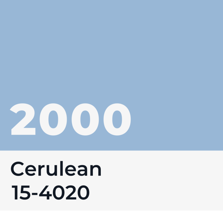Cerulean - the first Pantone Colour of the Year in 2000. 