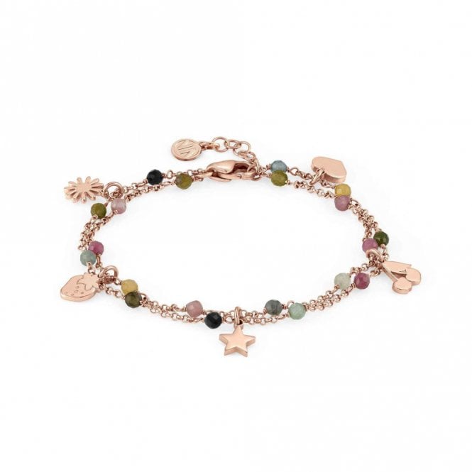 Nomination Mon Amour Rose Gold Plated & Multicoloured Stones Mixed Bracelet