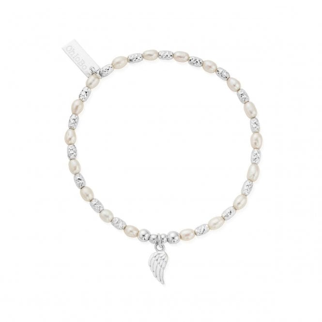 Boho jewellery ChloBo Pearl & Feather Bracelet