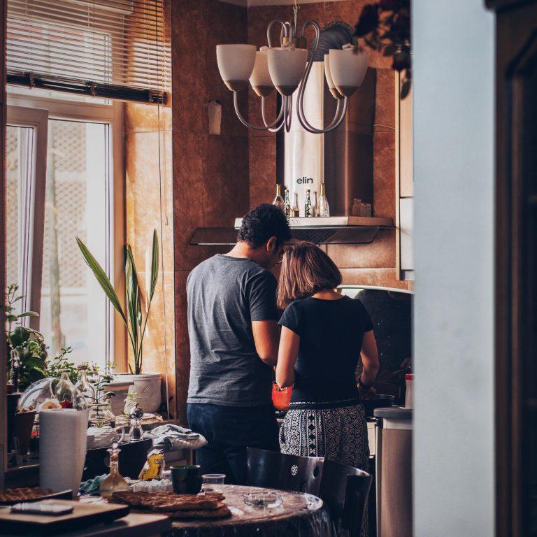 Couple Cooking Together