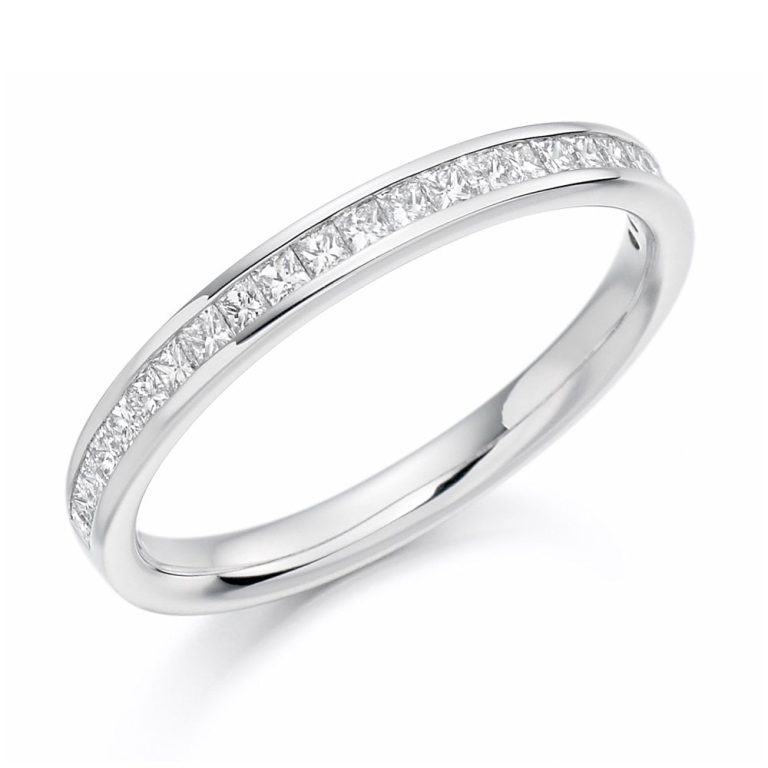 Bespoke Engagement Rings White Gold Half Eternity Ring