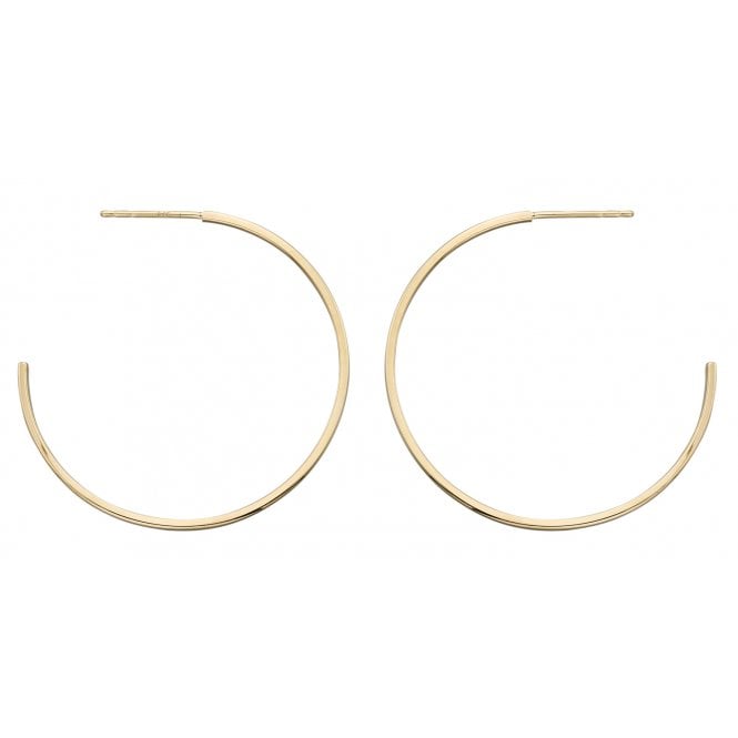Joshua James Precious 9ct Yellow Gold 40mm Hoop Earrings