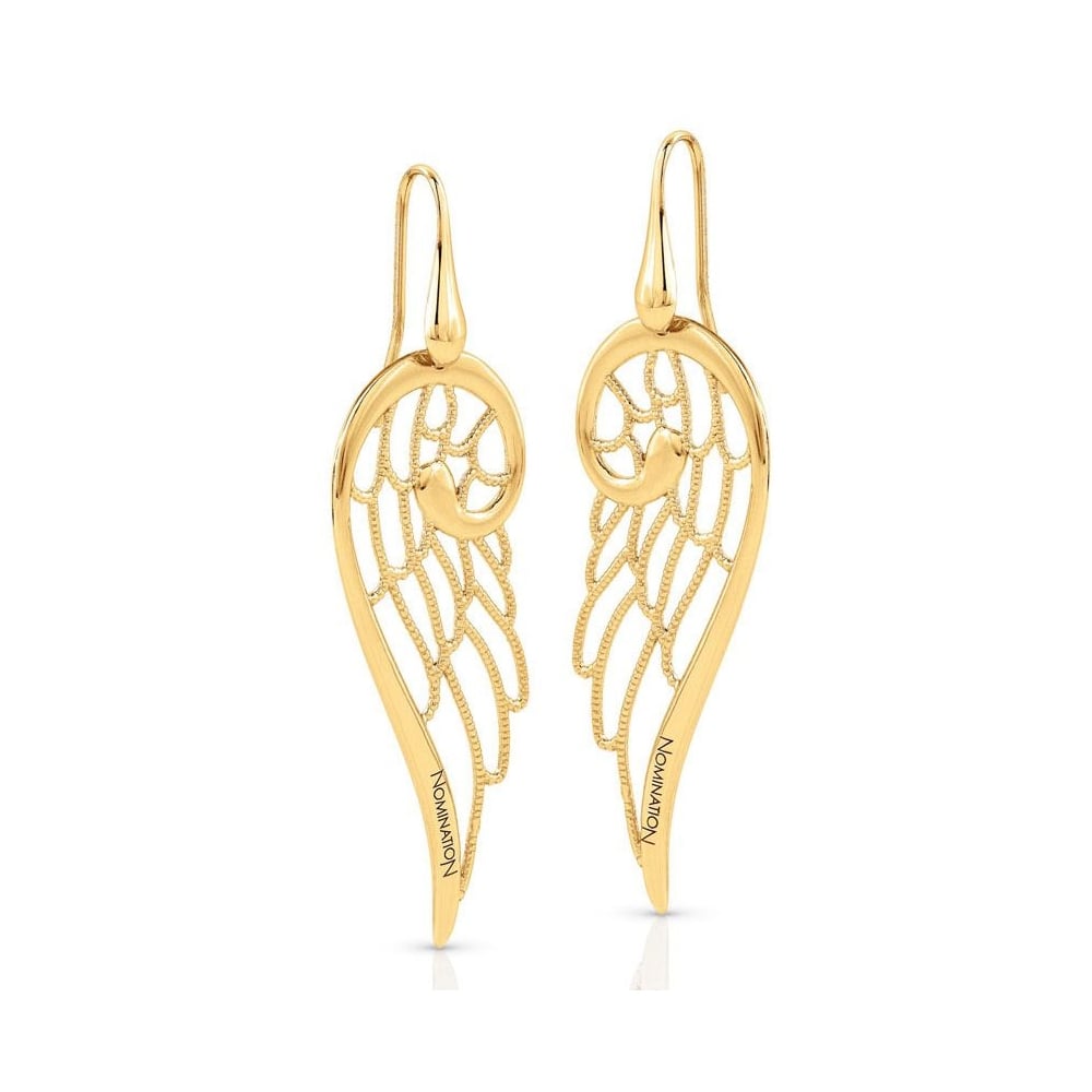 Nomination Angel Yellow Gold Large Wing Earrings