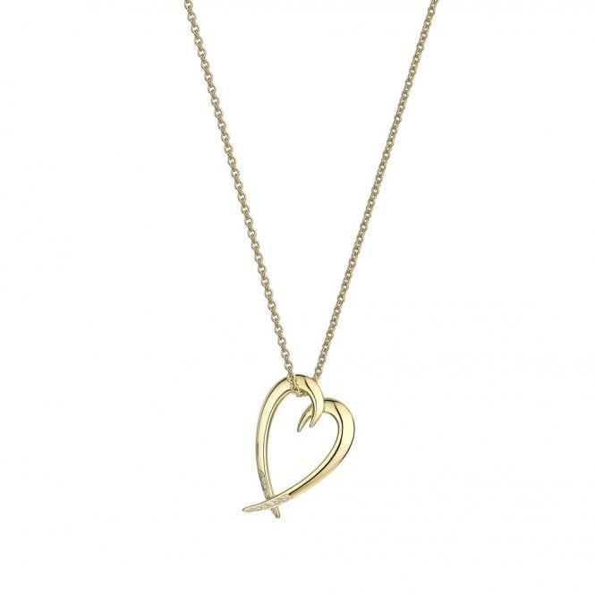Shaun Leane Yellow Gold Vermeil & 0.04ct Diamond Heart Pendant