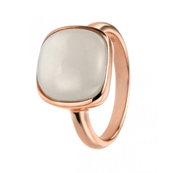 Joshua James Radiance Silver with Rose Gold Plating & Moonstone Ring