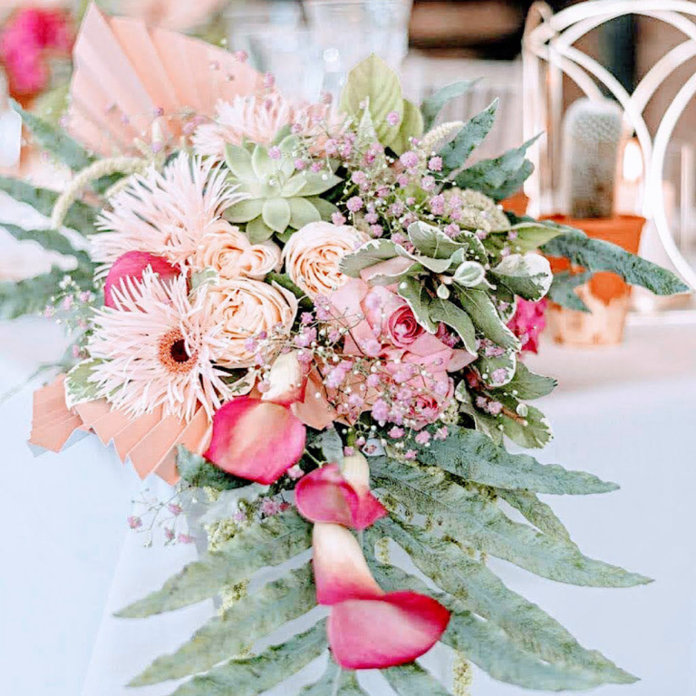 Bespoke Jewellery UK Flowerstyle Florist Pink & Peach Bouquet
