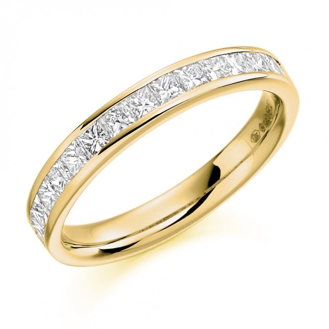 Bespoke Engagement Rings Yellow Gold Half Eternity Ring