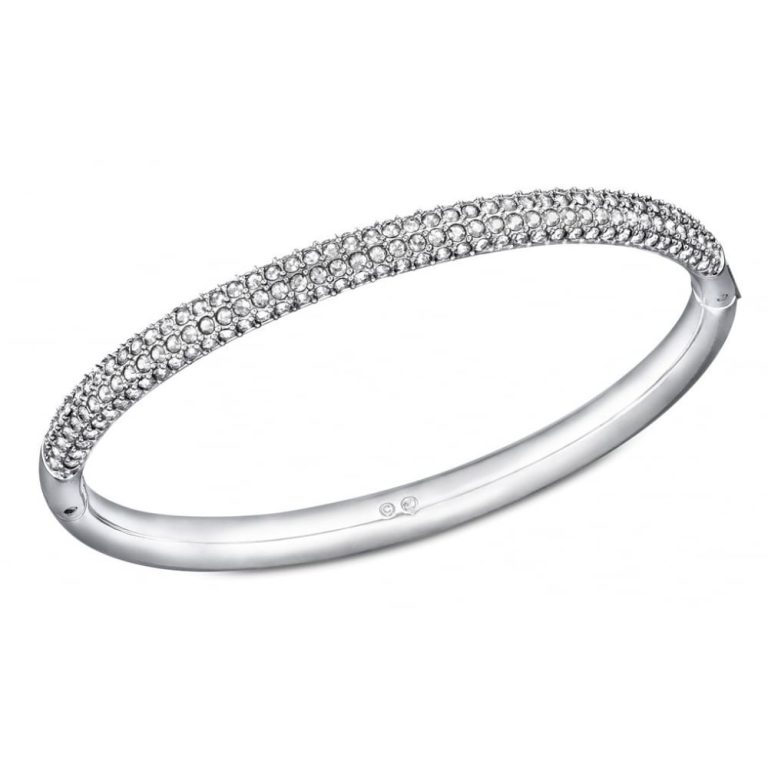 jewellery Swarovski UK silver and white crystal bangle