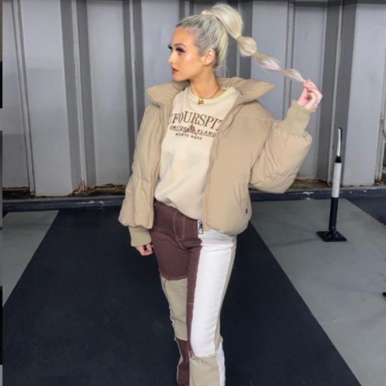 Date Night Outfits Influencer Nicole Grace Wearing Brown & Neutral Tones