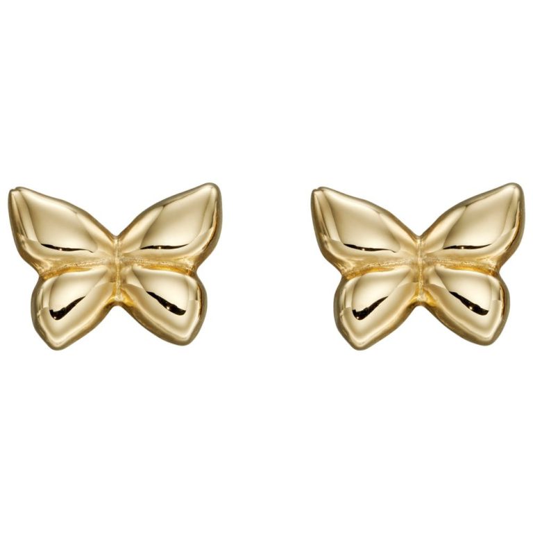 joshua james precious 9ct yellow gold butterfly stud earrings p20463 57334 image