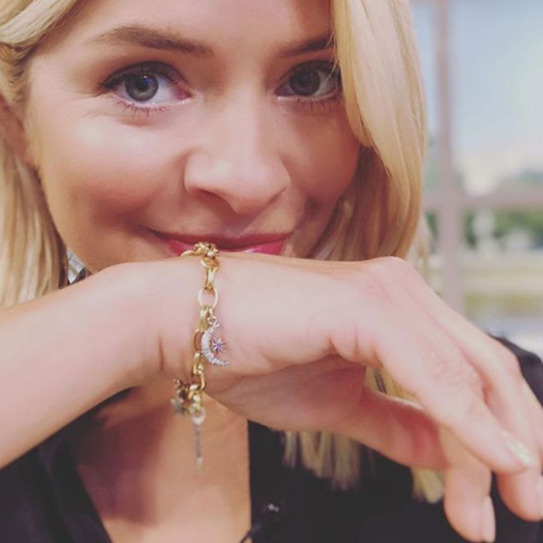 Holly Willoughby Wearing A Charm Bracelet