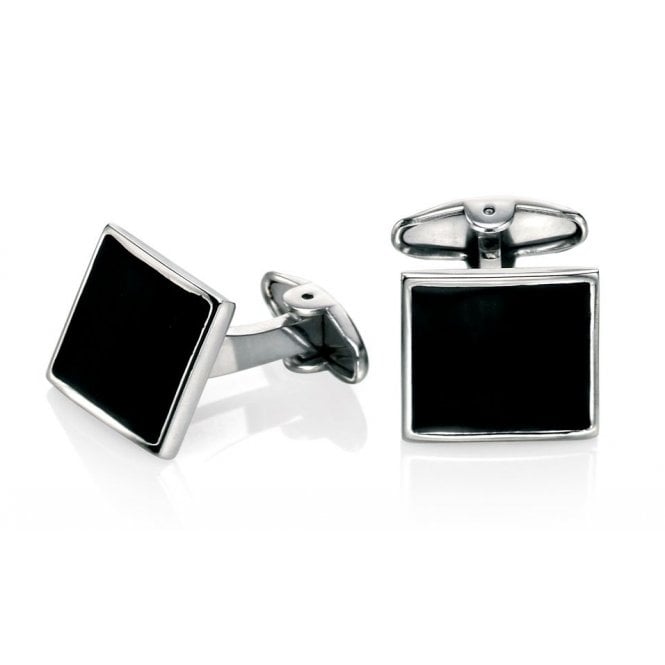 fred bennett silver stainless steel black enamel cufflinks p16827 38148 medium