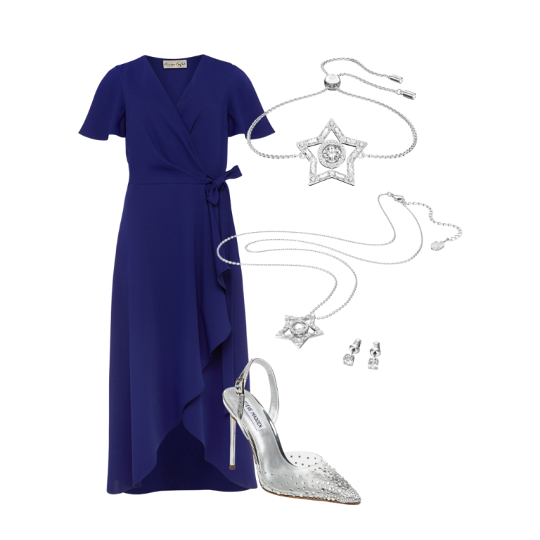 Blue Midi Dress & Swarovski Gems