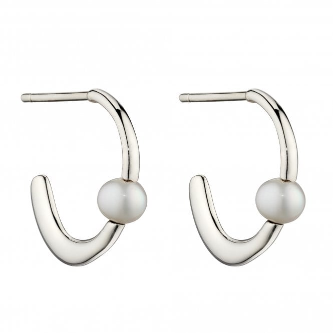 joshua james allure silver freshwater pearl molten hoop earrings p20547 57578 medium