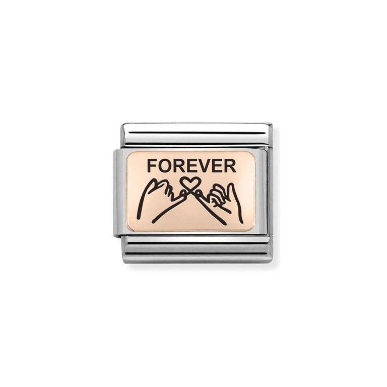 nomination classic rose gold forever pinky promise charm p21726 65631 image
