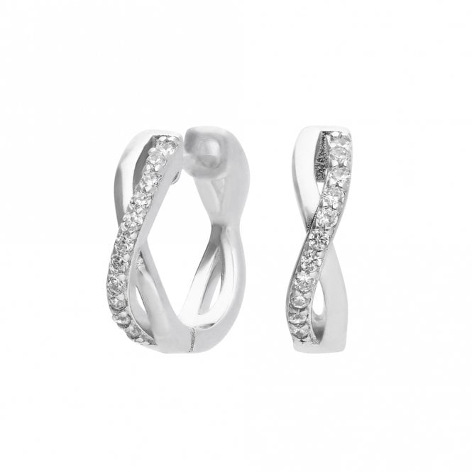 diamonfire silver white zirconia pave infinity hoop earrings p22297 67180 medium