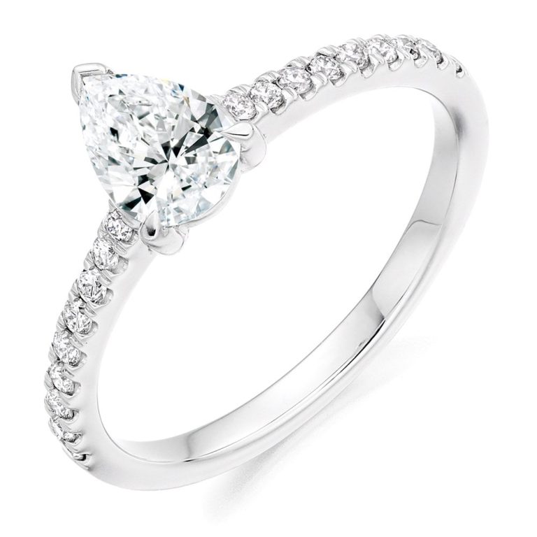 joshua james wedding lucille 0 50ct e si1 pear brilliant diamond platinum ring p22022 66270 image